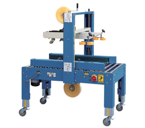 Carton sealing machine with side belt drive