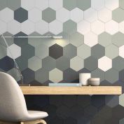 Decorative hexagonal tile