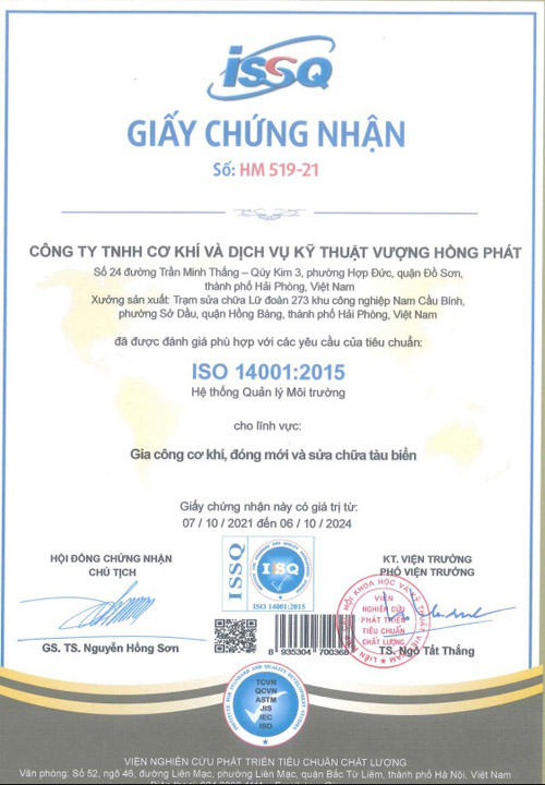ISO 14001:2015 Certification