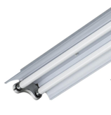 Double tube lamp holder 60cm with angle reflector