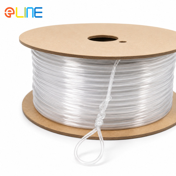 Transparent plastic-coated twist ties