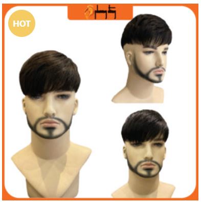 Horizontal slanted toupee