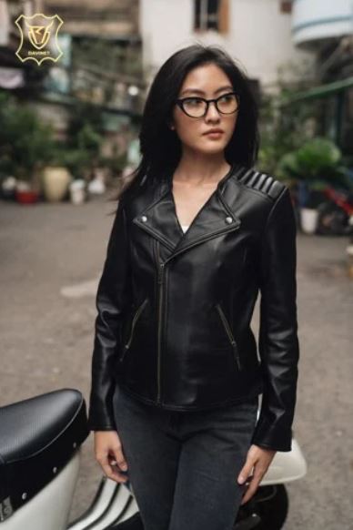 Women leather jacket