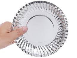 Silver coated paper plate