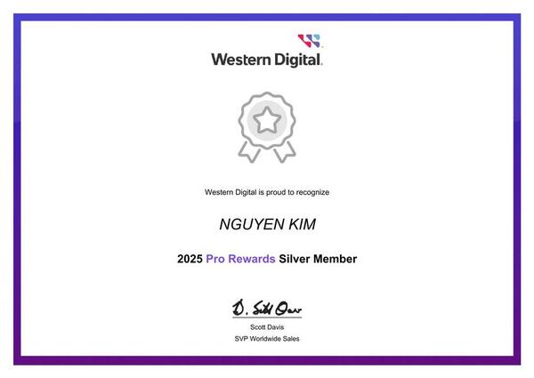 2025 Pro Rewards Silver Member - Western Digital