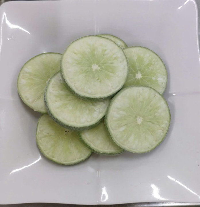 Frozen sliced lime