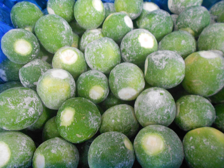 Frozen whole lime