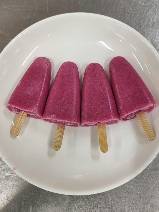 Frozen fruit popsicles