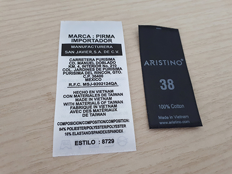 Woven label printing