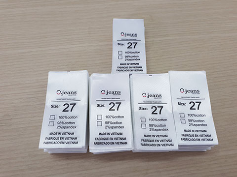 Woven label printing