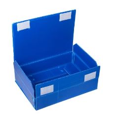 PP corrugated box with velcro lid