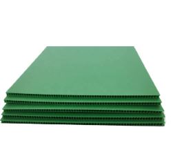Green PP corrugated sheet