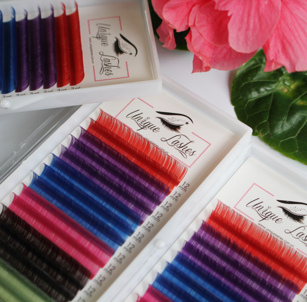 Mixed color eyelashes 16 line