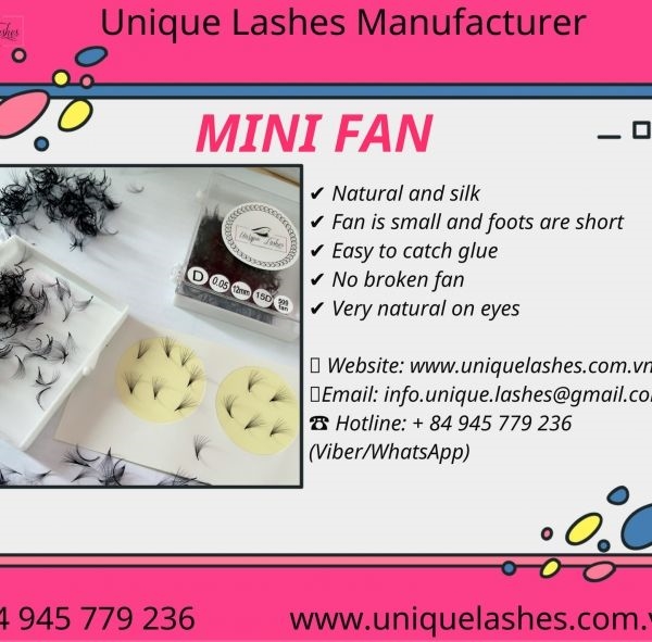 Handmade premade fan eyelashes 0.05
