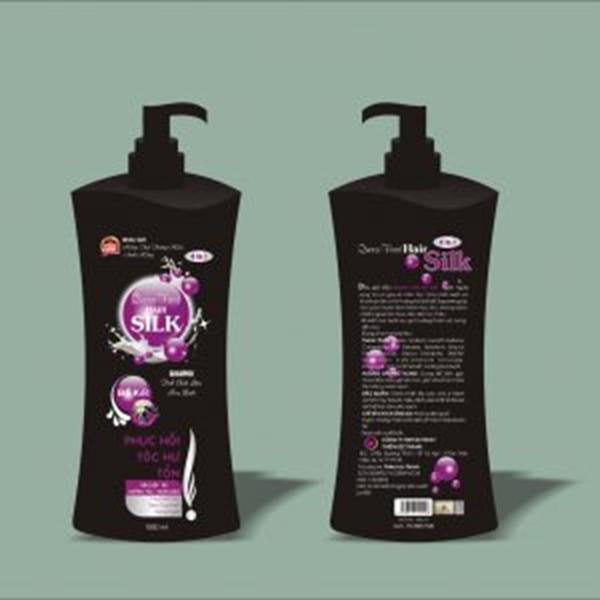 Silk shampoo for damaged hair restoration