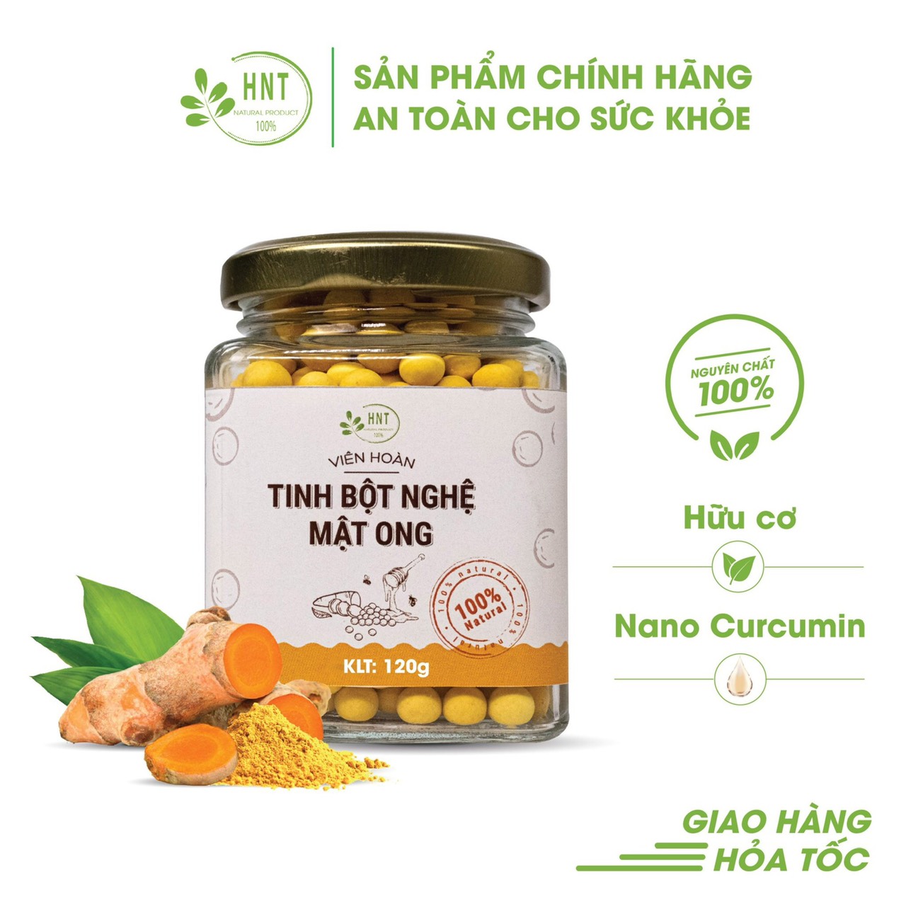 Tumeric starch mixed honey