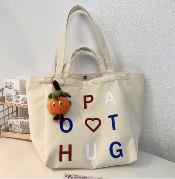 Large canvas handbag