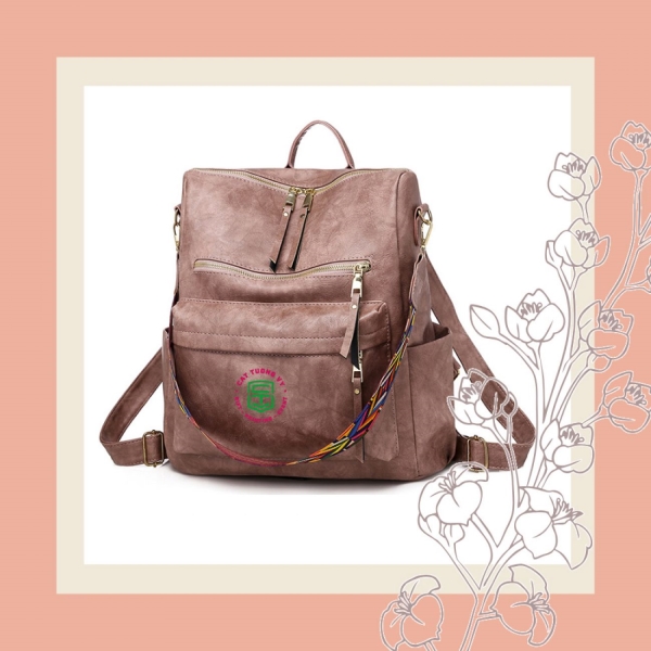 Leather backpack