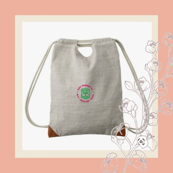 Drawstring canvas bag