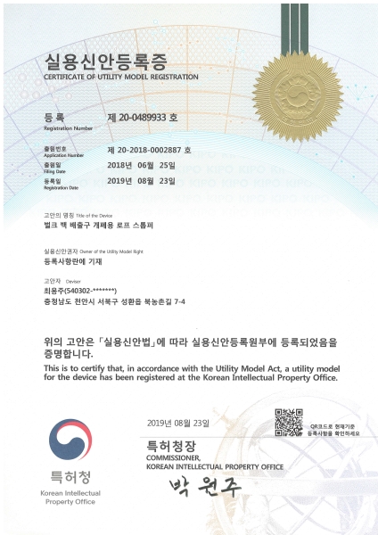 Certificates of design registration