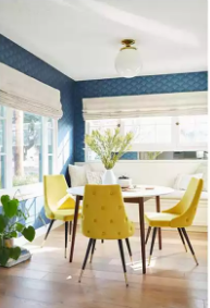 Plastic chair with cushion seating