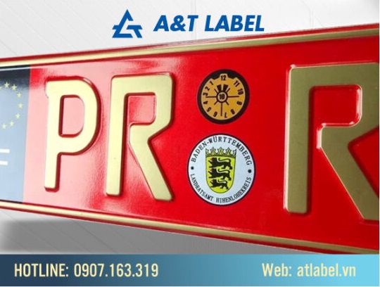 Embossed aluminum stamp