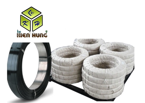 Coiled iron strapping