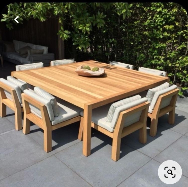Wooden table & chair