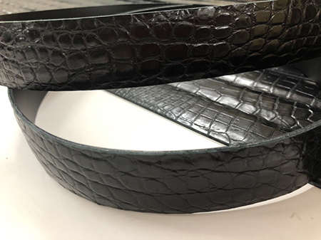 Crocodile leather belt