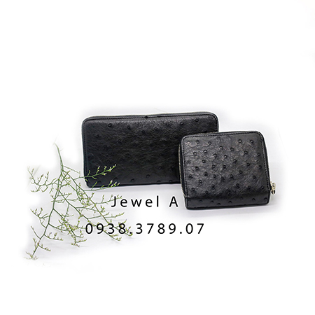 Ostrich leather men’s wallet