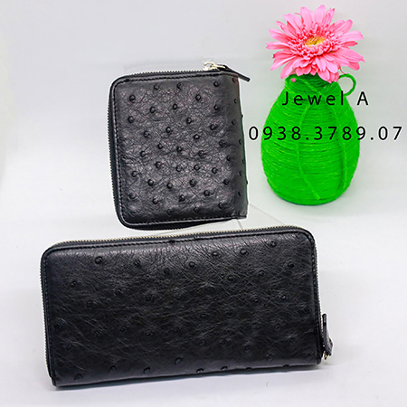 Ostrich leather men’s wallet