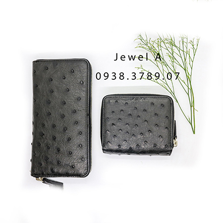 Ostrich leather men’s wallet