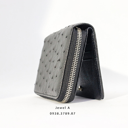 Ostrich leather men’s wallet