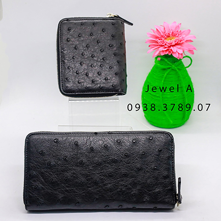 Ostrich leather men’s wallet
