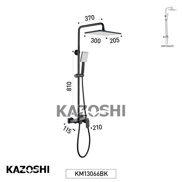 Black shower set KM13066BK