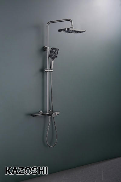 Black chrome shower set KZ2053B