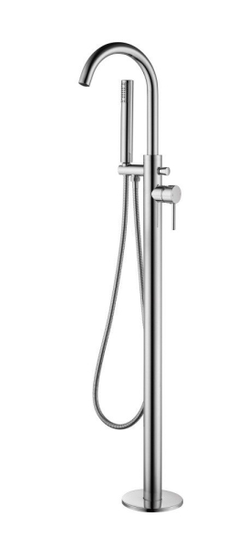 Round freestanding tub faucets