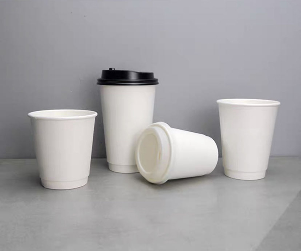 16oz 2-layer white paper cup