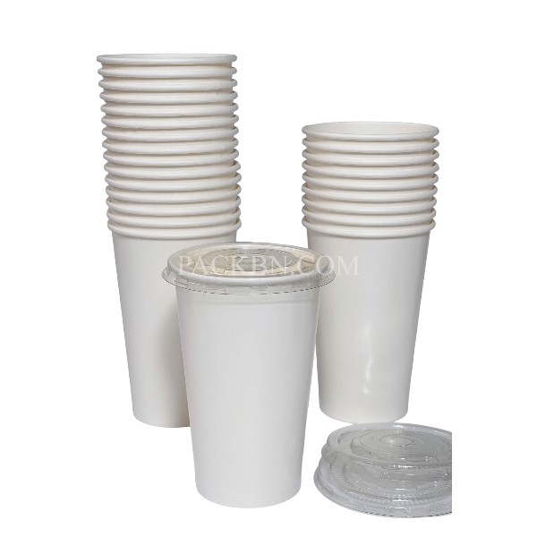 16oz - 500ml white paper cup