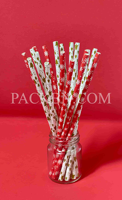D6mm printed paper straw