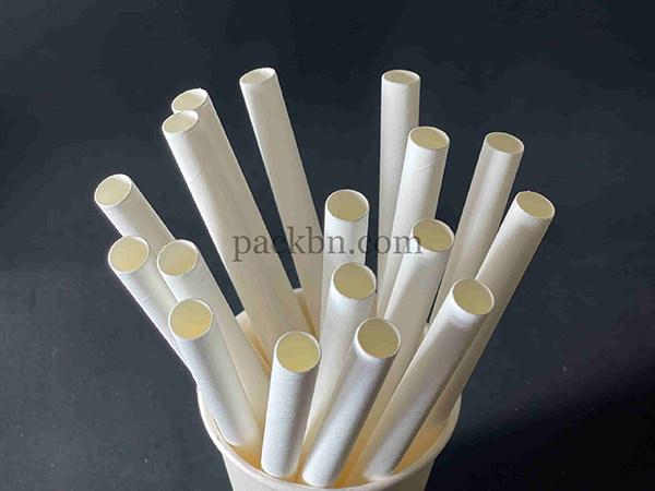 D8mm white paper straw