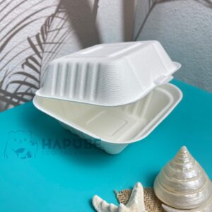 Bagasse clamshell containers