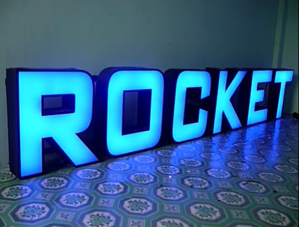 Construction of LED embossed letters