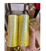 Yellow adhesive tape for packing