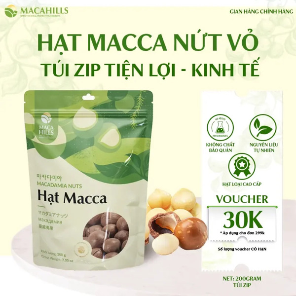 Cracked macadamia nuts 200g convenient zip bag