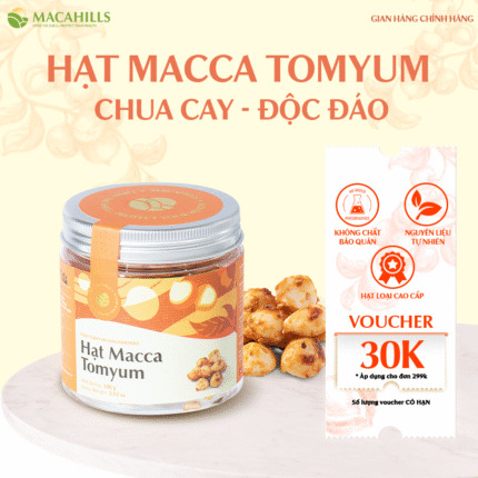 Macadamia nuts with Tom Yum flavor - Maca Hills box, 100g