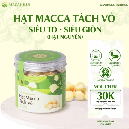 Shelled macadamia nuts