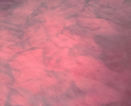 Crunch leather with bright red effect