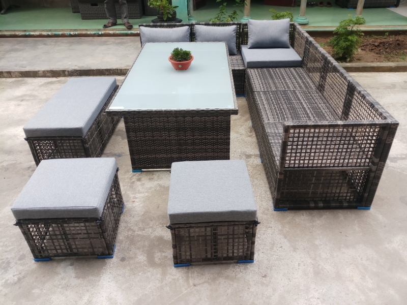 Poly rattan tables & chairs