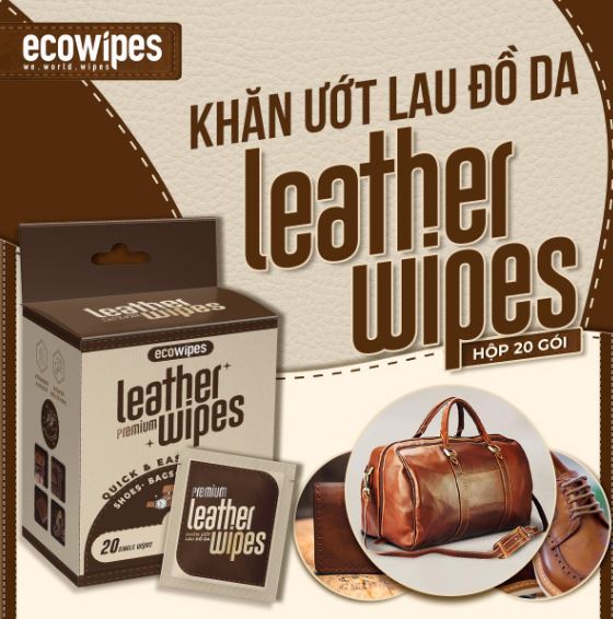 Wet wipes for leather products